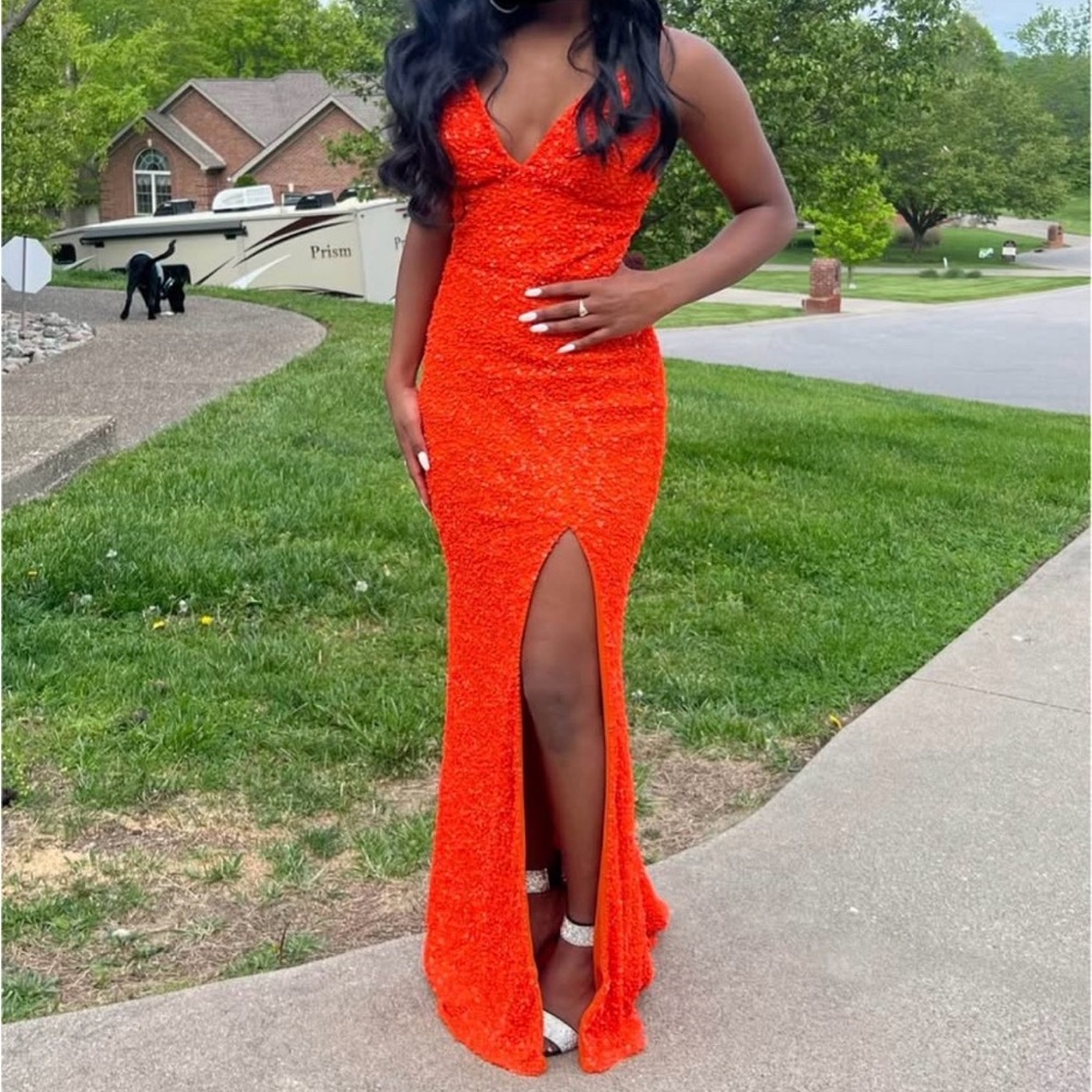 Prom Dress/ Elegant Orange Evening Gown